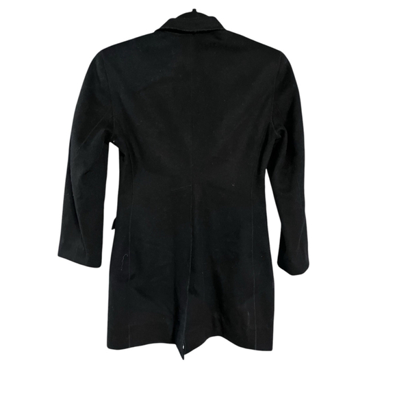 Armani Exchange Wool Black Button Coat Size XS Designer Women's Pockets Coat - Picture 6 of 7